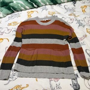Madewell Colorful Striped Sweater w pockets